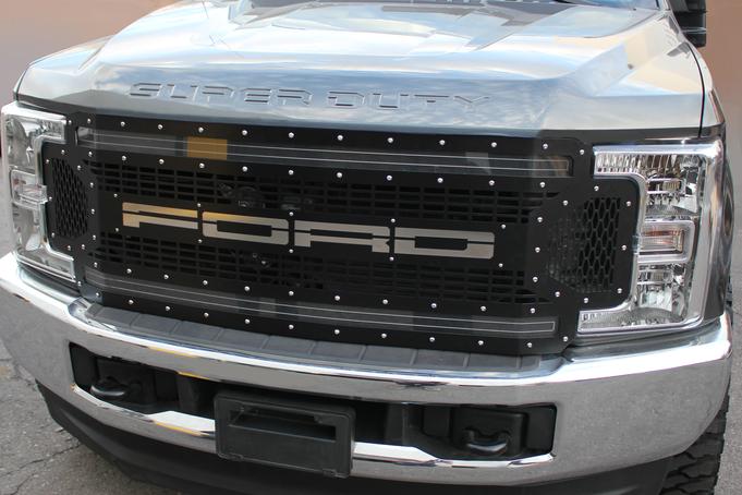 Custom Ford Super Duty Grille (2017-2019) LED, X-Lite - RacerX Customs
