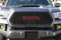 Toyota Tacoma Steel Grille with Red TOYOTA v1 (2018-2019) - RacerX Customs