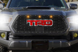 Toyota Tacoma Grille w/ Raptor Lights & Stainless Steel Outlined Red TRD (2018-2019) - RacerX Customs