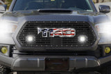 Toyota Tacoma Grille w/ Spot, Flood, LED Pods & Stainless Steel Outlined USA-TRD (2018-2019) - RacerX Customs