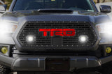 Toyota Tacoma Grille with Spot & Flood LED Pods & Red TRD Logo (2018-2019) - RacerX Customs