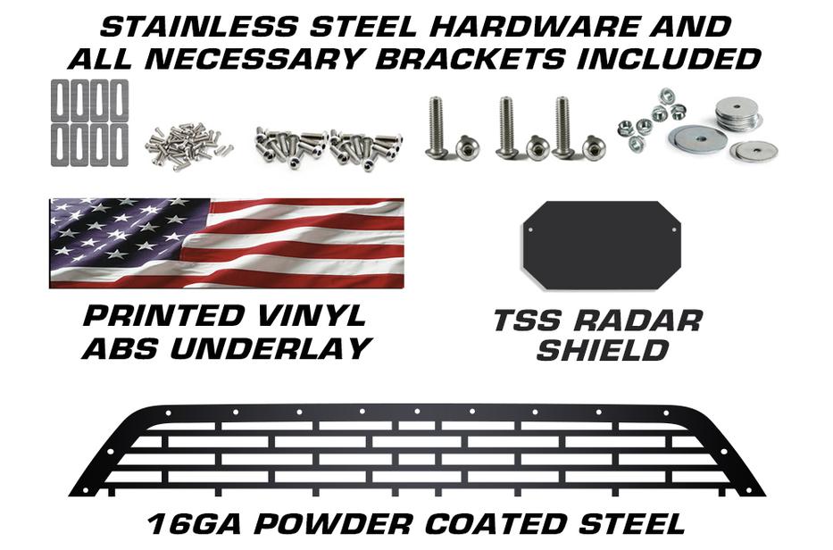 Toyota Tacoma Grille (2018-2019) with US FLAG TACOMA logo v3 - RacerX Customs