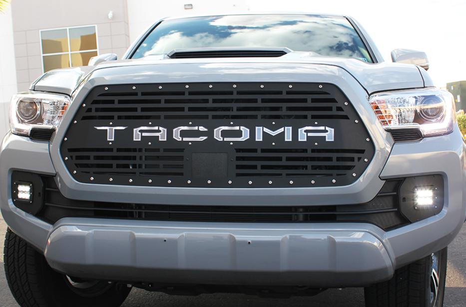 Toyota Tacoma LED X-Lite Grille (2018) TACOMA Logo v2 - RacerX Customs