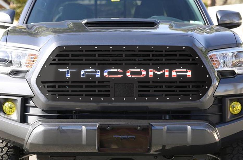 Toyota Tacoma LED X-Lite Grille (2018) USA TACOMA Logo v2 - RacerX Customs