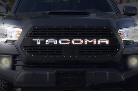 Toyota Tacoma LED X-Lite Grille (2018) USA TACOMA Logo v2 - RacerX Customs