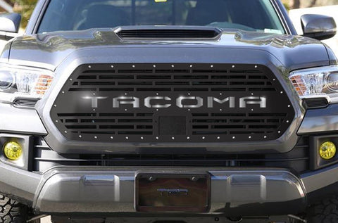Toyota Tacoma Grille with Stainless Steel TACOMA v2 (2018-2019) - RacerX Customs