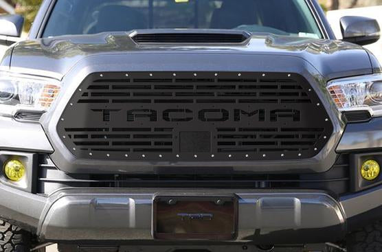 Toyota Tacoma Steel Grille with TACOMA Logo (2018-2019) - RacerX Customs