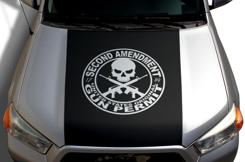 Toyota 4Runner Hood Wrap - Vinyl - 2nd Amendment (2010-2017) - RacerX Customs