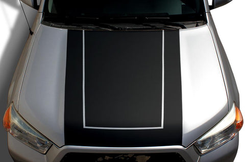 Toyota 4Runner Hood Wrap - Black Vinyl with Pinstripe (2010-2017) - RacerX Customs