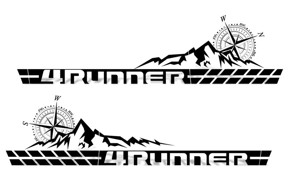 Toyota 4Runner Vinyl Stripes Wrap Kit - Mountains (2010-2017) - RacerX Customs