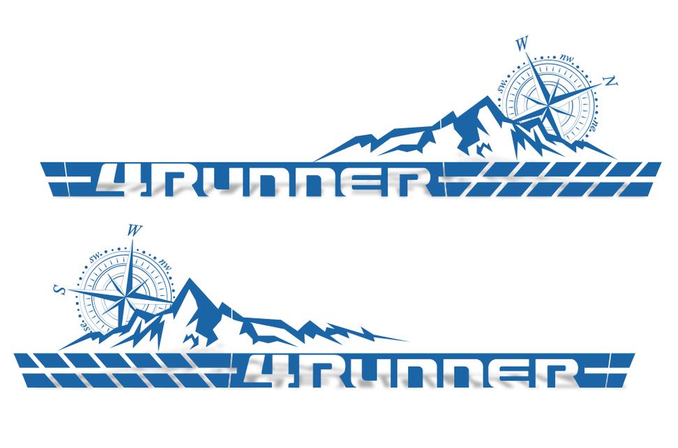 Toyota 4Runner Vinyl Stripes Wrap Kit - Mountains (2010-2017) - RacerX Customs