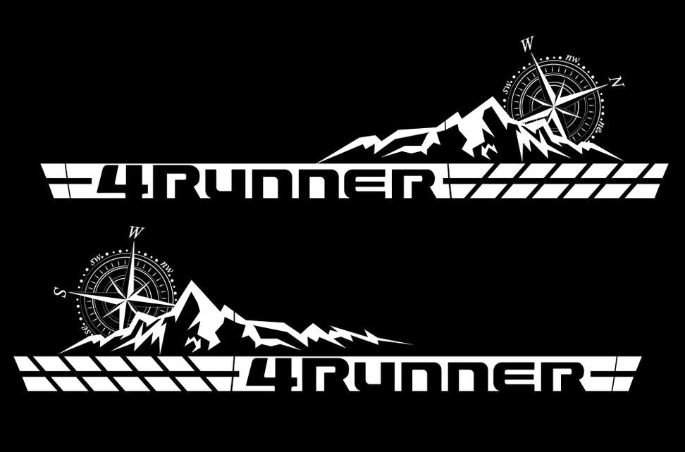 Toyota 4Runner Vinyl Stripes Wrap Kit - Mountains (2010-2017) - RacerX Customs