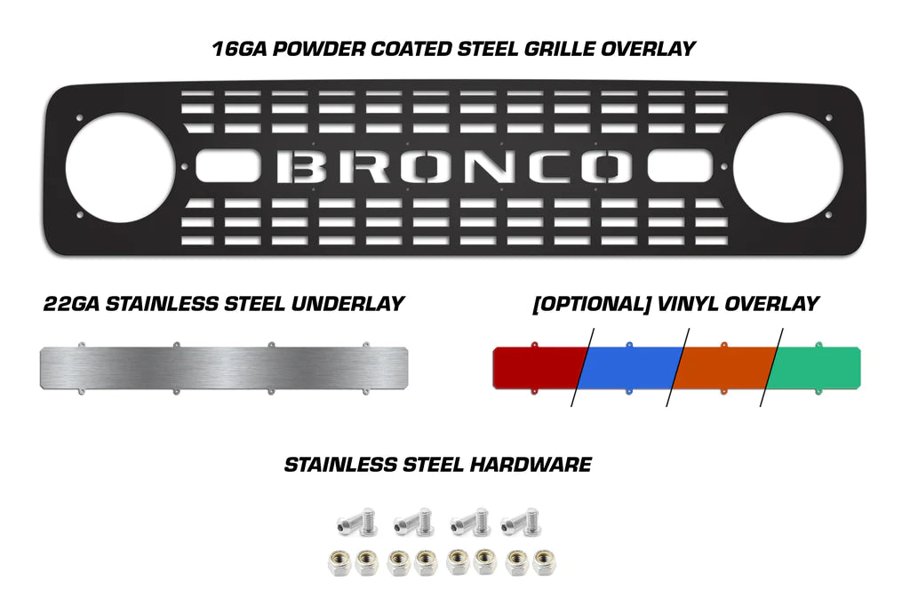 Stainless Steel Grille or a ('68-'74) Ford Bronco - RacerX Customs | Auto Graphics, Truck Grilles and Accessories