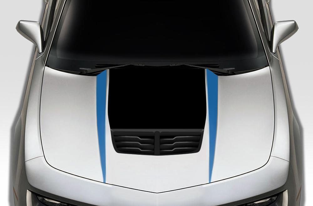 Chevy Camaro Vinyl Hood Stripes Kit (2010-2015) Spear-Stripes - RacerX Customs