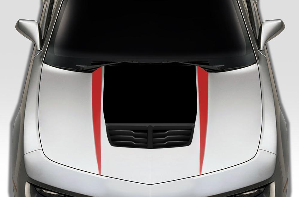Chevy Camaro Vinyl Hood Stripes Kit (2010-2015) Spear-Stripes - RacerX Customs