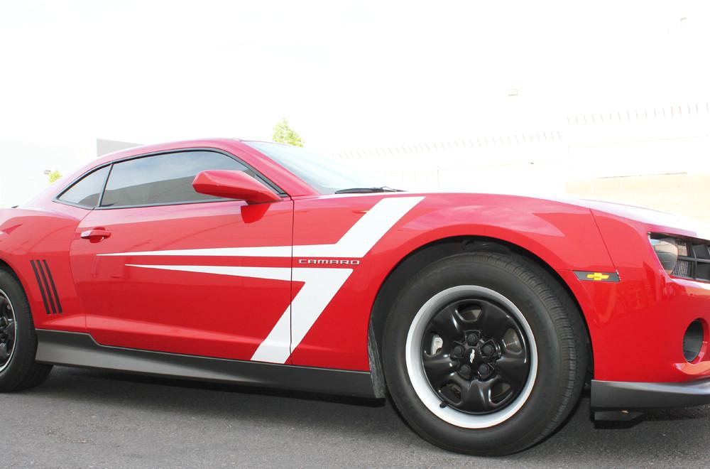 Chevy Camaro Vinyl Stripes Wrap Kit (2010-2015) Side "T" Stripes - RacerX Customs