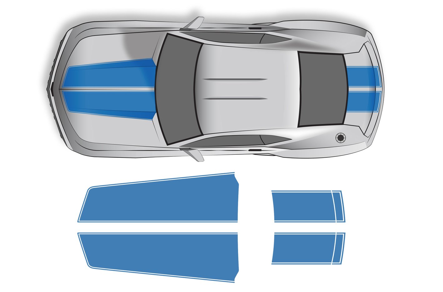 Chevy Camaro Vinyl Stripes Wrap Kit (2010-2015) Racing Stripes - RacerX Customs