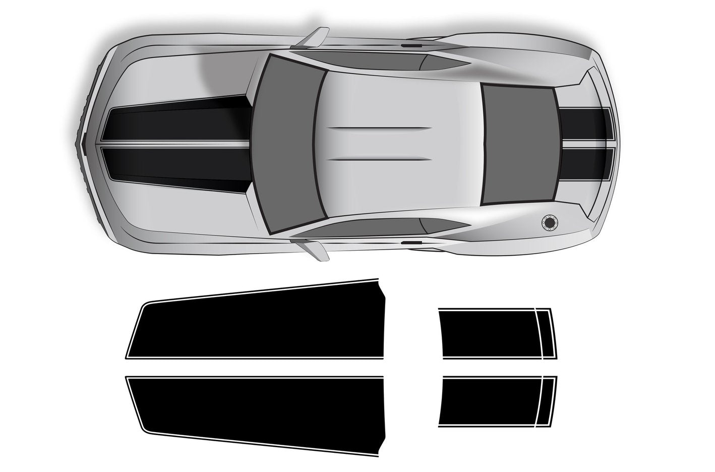 Chevy Camaro Vinyl Stripes Wrap Kit (2010-2015) Racing Stripes - RacerX Customs