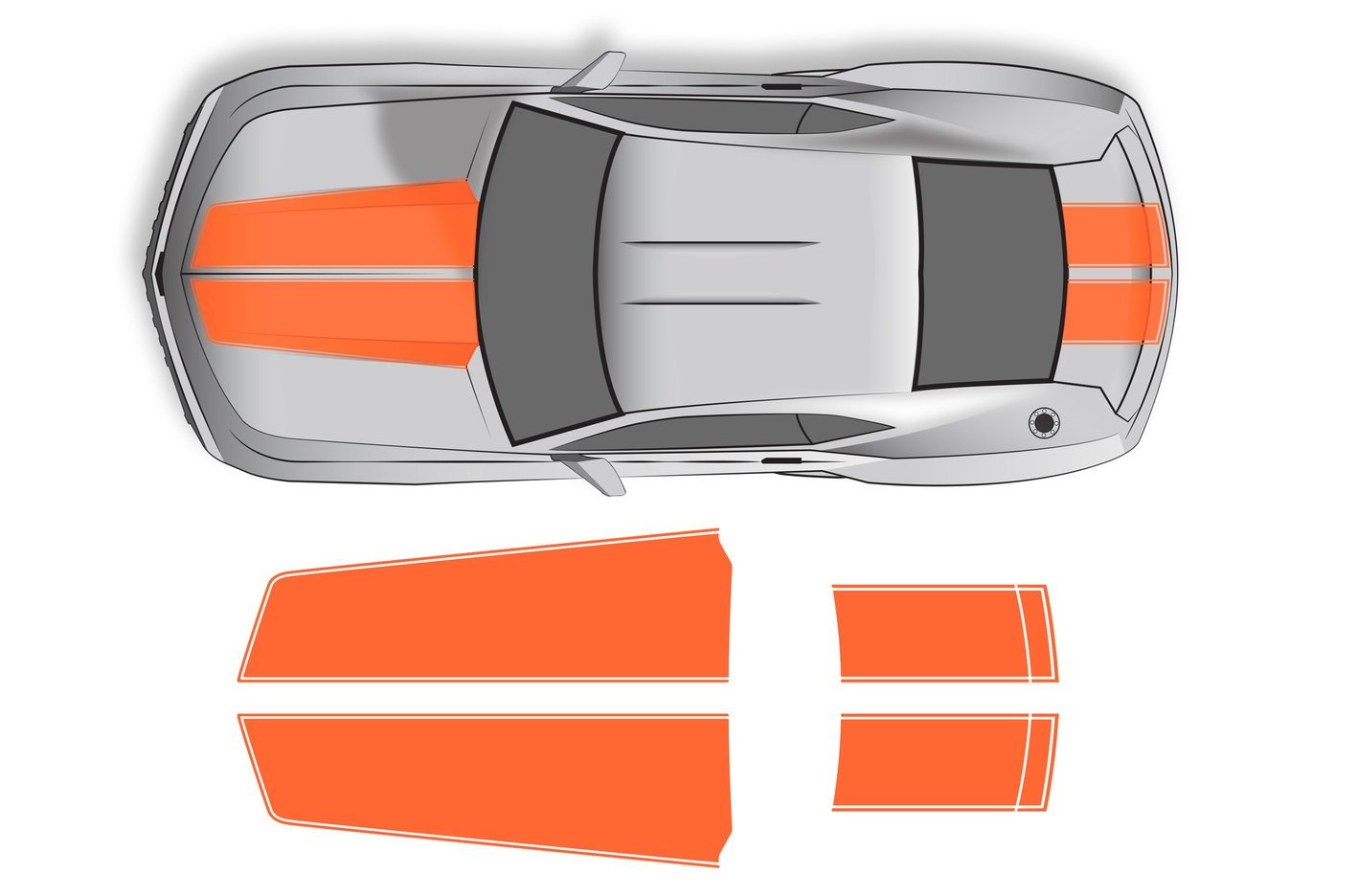 Chevy Camaro Vinyl Stripes Wrap Kit (2010-2015) Racing Stripes - RacerX Customs