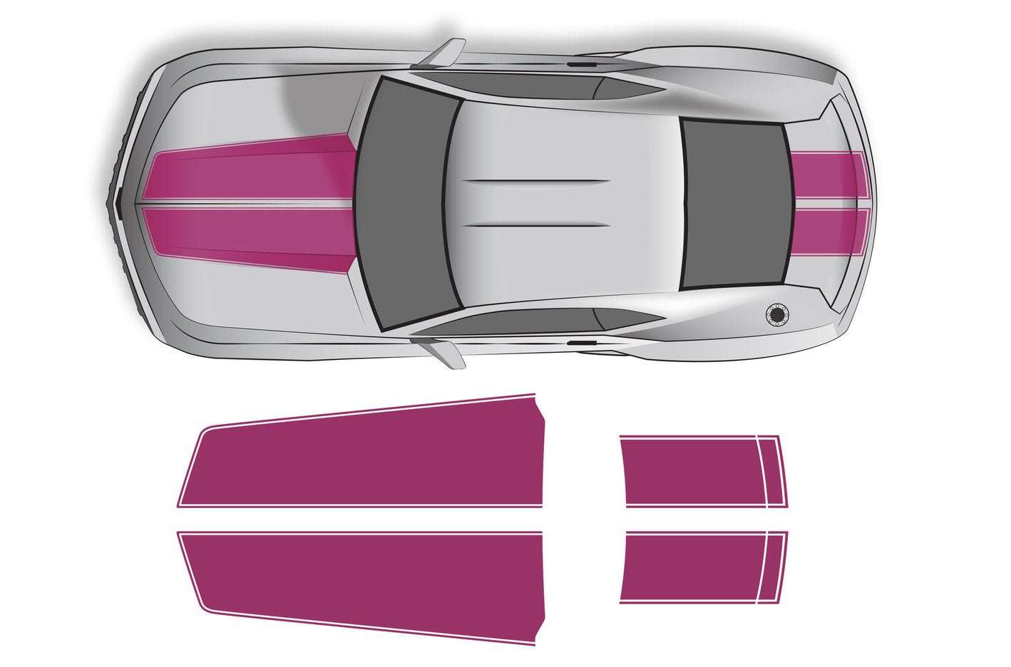 Chevy Camaro Vinyl Stripes Wrap Kit (2010-2015) Racing Stripes - RacerX Customs