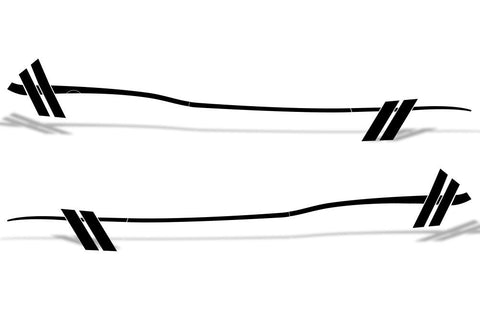 Chevy Camaro Vinyl Stripes Wrap Kit (2010-2015) Side Hash Stripes - RacerX Customs