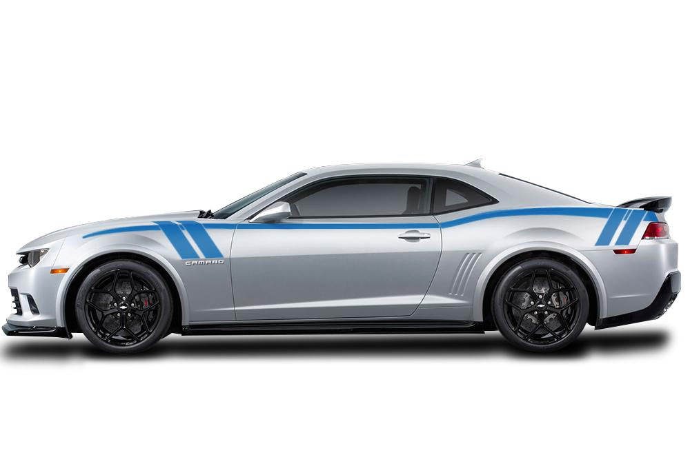 Chevy Camaro Vinyl Stripes Wrap Kit (2010-2015) Side Hash Stripes - RacerX Customs