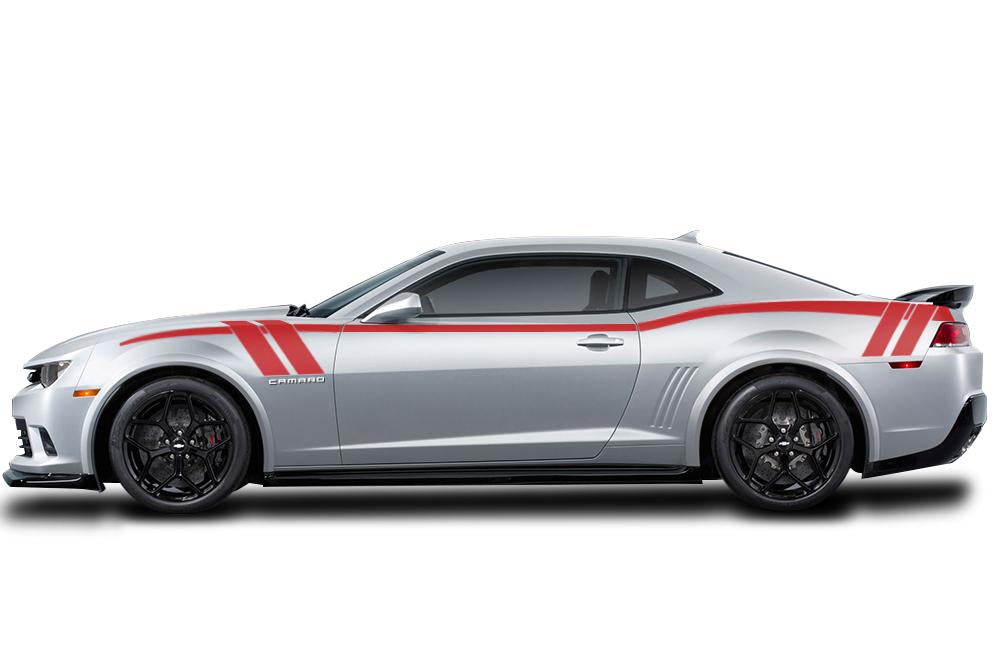 Chevy Camaro Vinyl Stripes Wrap Kit (2010-2015) Side Hash Stripes - RacerX Customs