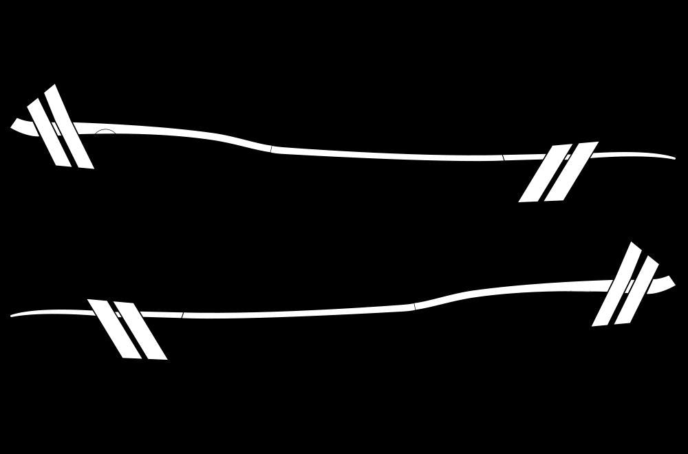 Chevy Camaro Vinyl Stripes Wrap Kit (2010-2015) Side Hash Stripes - RacerX Customs