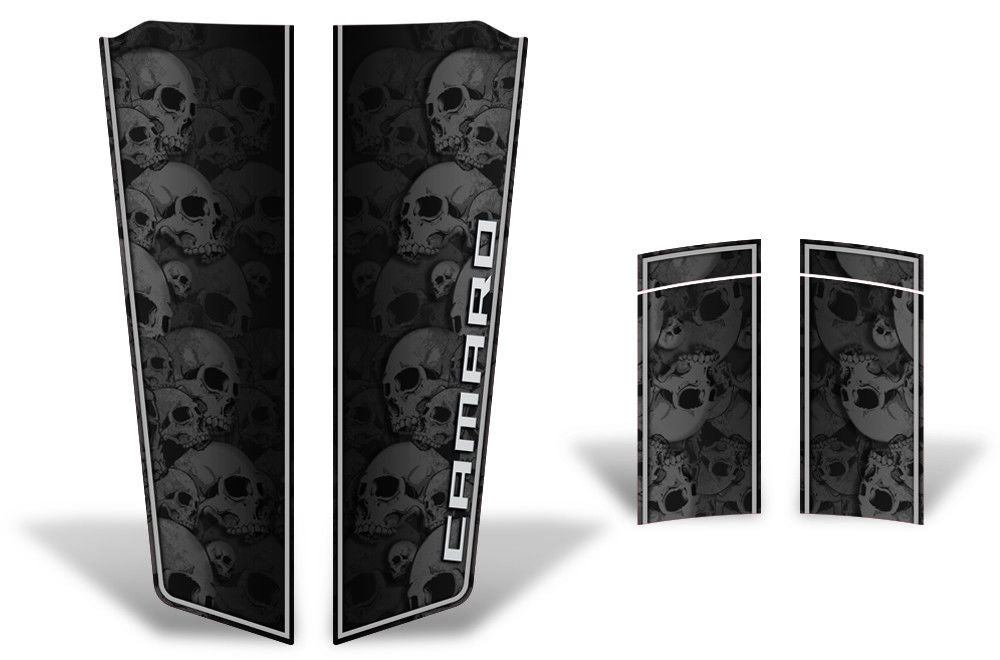 Chevy Camaro Racing Stripes (2010-2015) CAMARO SKULLS - RacerX Customs