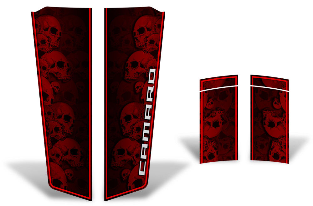 Chevy Camaro Racing Stripes (2010-2015) CAMARO SKULLS - RacerX Customs
