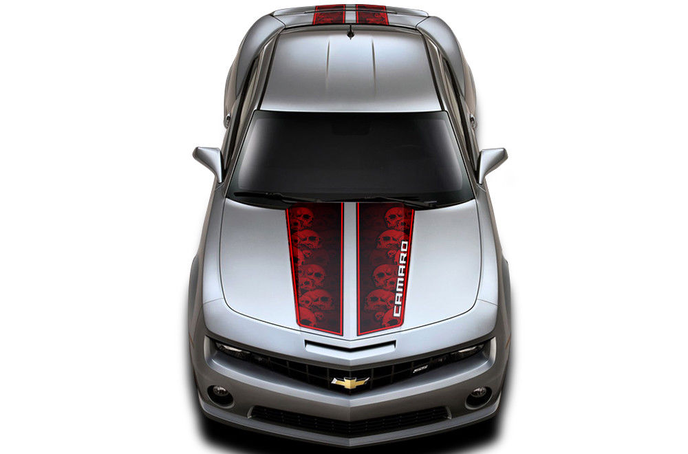 Chevy Camaro Racing Stripes (2010-2015) CAMARO SKULLS - RacerX Customs