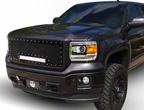 GMC Sierra 1500 Custom Grille with LED Bar (2014-2015) RC1X - RacerX Customs