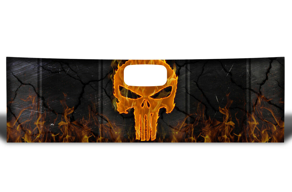 Chevy Silverado Tailgate Wrap (1999-2007) PUNISHER On Fire - RacerX Customs