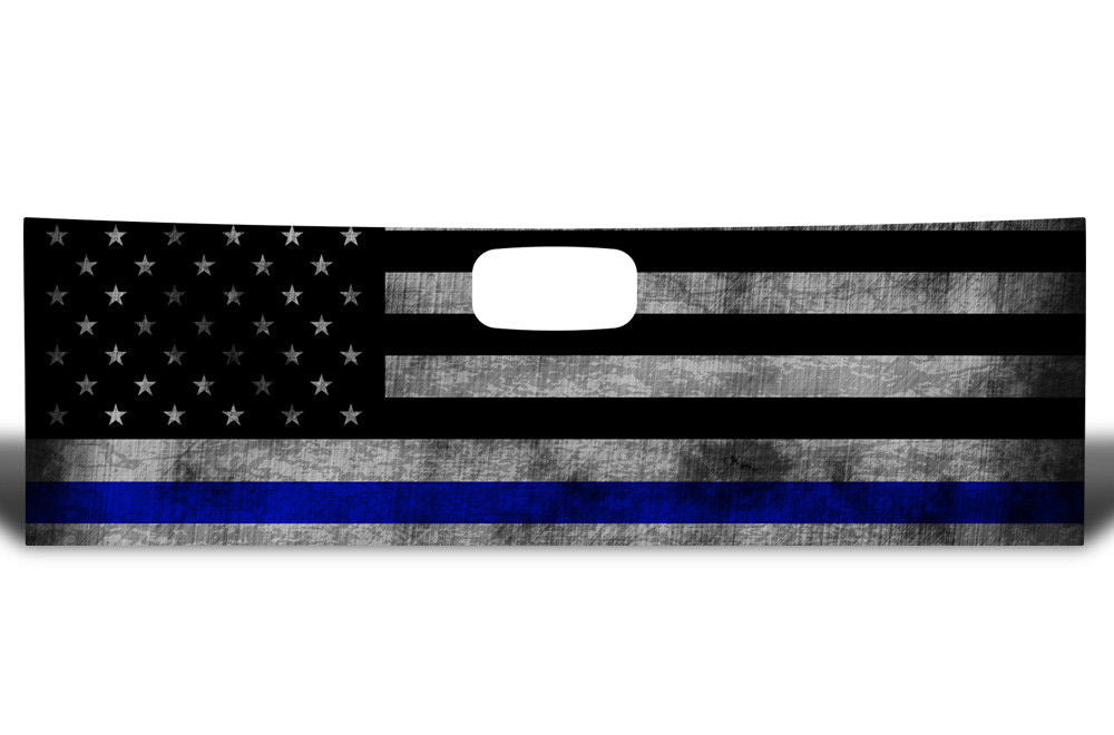 Chevy Silverado Tailgate Wrap (1999-2007) THIN BLUE LINE - RacerX Customs