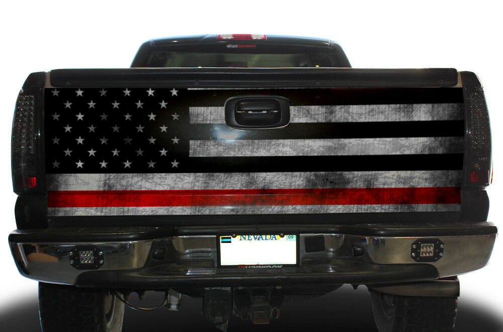 Chevy Silverado Tailgate Wrap (1999-2007) THIN RED LINE - RacerX Customs