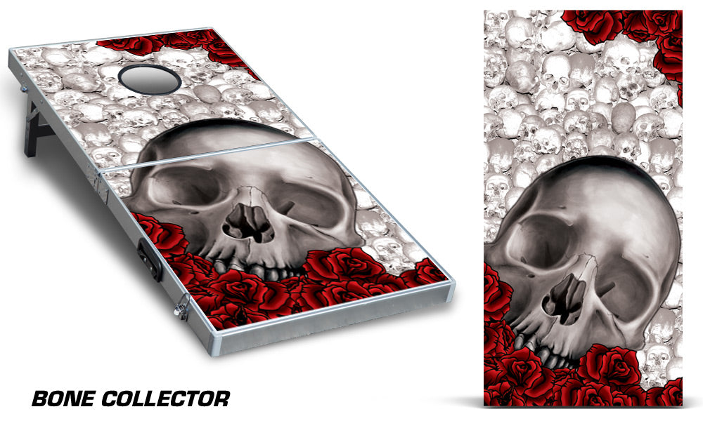 Custom Cornhole Wrap - Thick Decal Graphics - Bone Collector - RacerX Customs