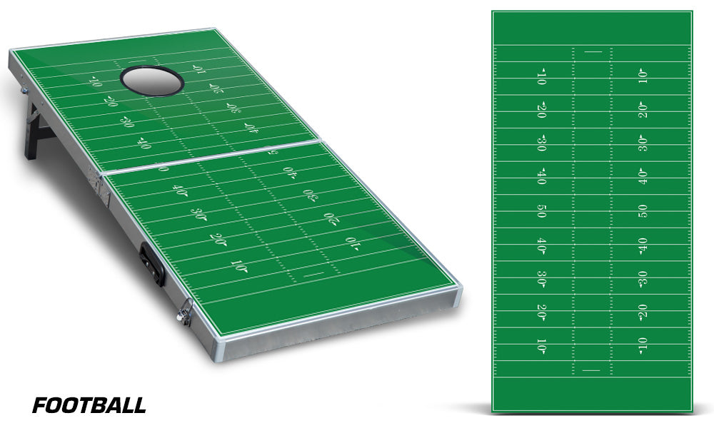 Cornhole Graphics - Thick Decal Graphics - Football Field - RacerX Customs