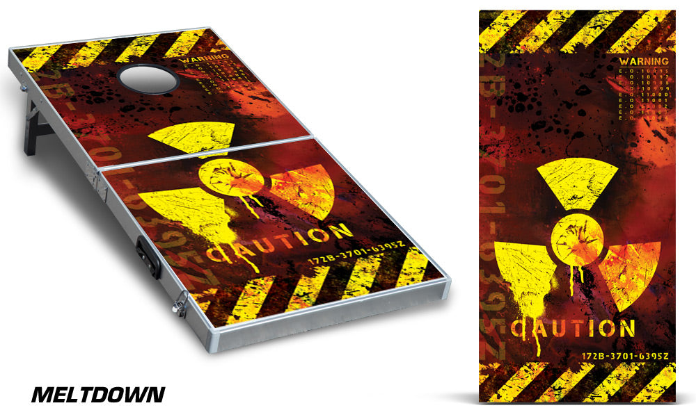 Custom Cornhole Wrap - Thick Decal Graphics - Meltdown - RacerX Customs