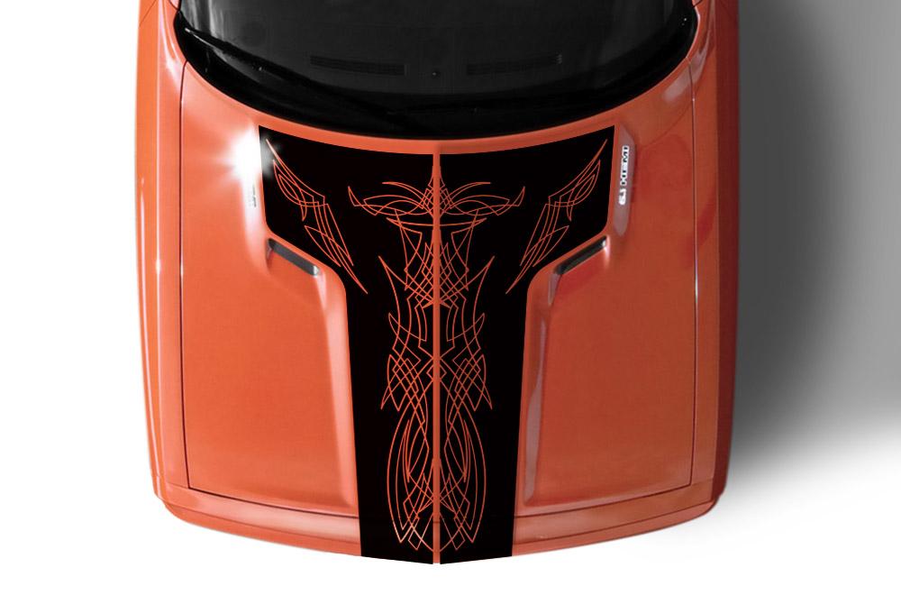 Dodge Challenger Hood Pinstripes (2008-2017) - RacerX Customs