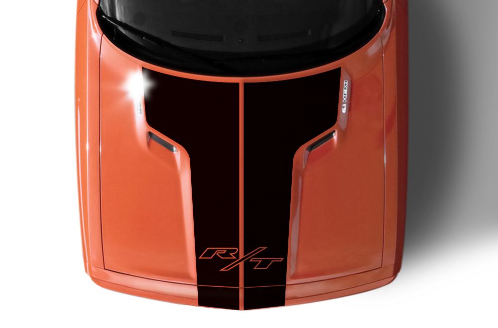 Dodge Challenger Vinyl Hood Stripes (2008-2017) RT Stripes - RacerX Customs