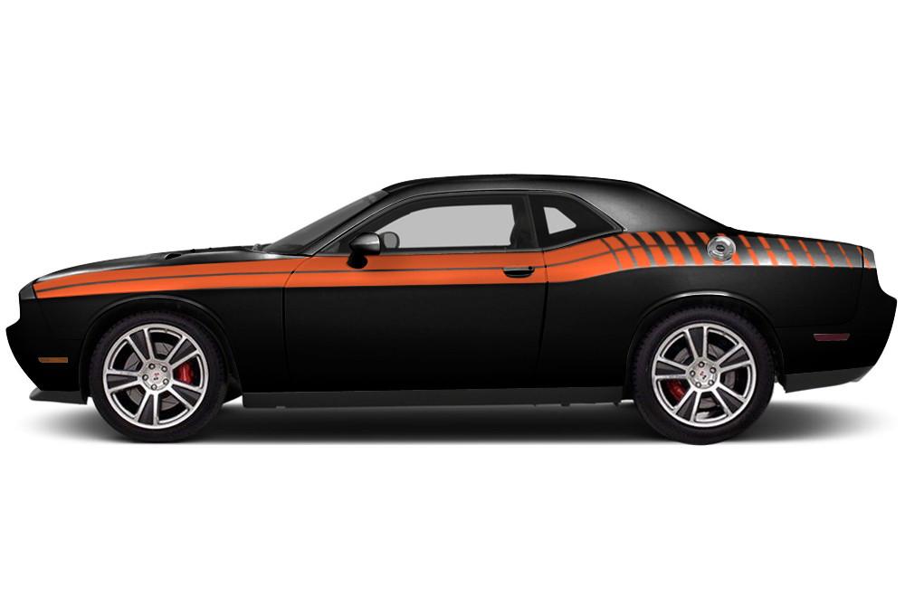 Dodge Challenger Vinyl Stripes Kit (2008-2017) Double Strobe - RacerX Customs