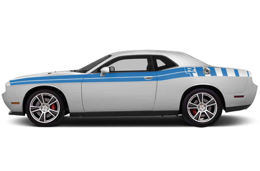 Dodge Challenger RT Vinyl Stripes Kit (2008-2017) RT Strobe - RacerX Customs
