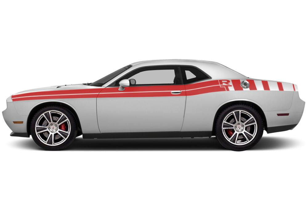 Dodge Challenger RT Vinyl Stripes Kit (2008-2017) RT Strobe - RacerX Customs