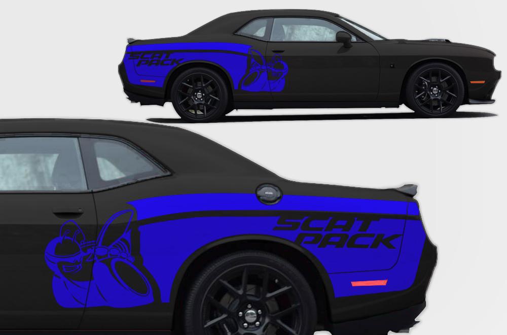 Dodge Challenger Vinyl Wrap Kit (2015-2017) Scat Pack - RacerX Customs