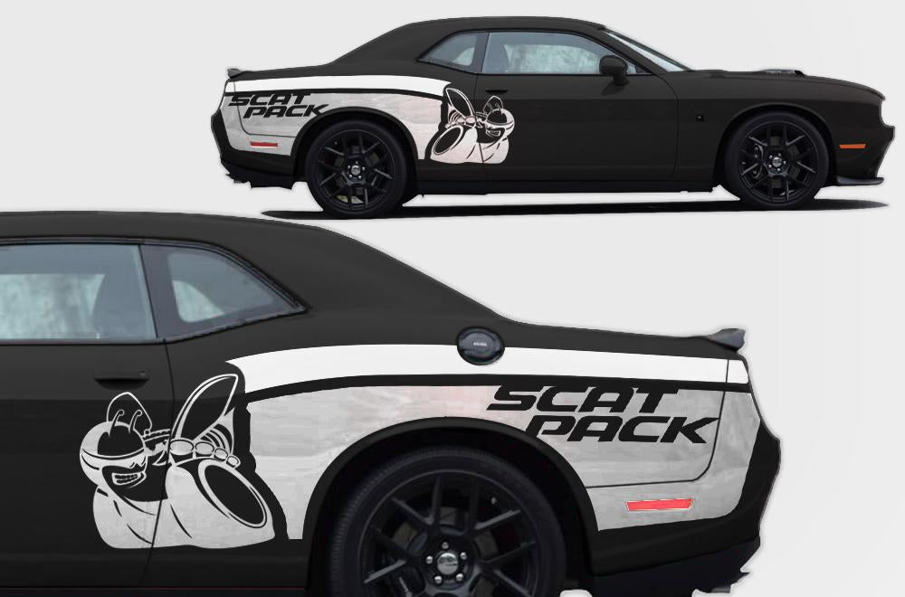 Dodge Challenger Vinyl Wrap Kit (2015-2017) Scat Pack - RacerX Customs
