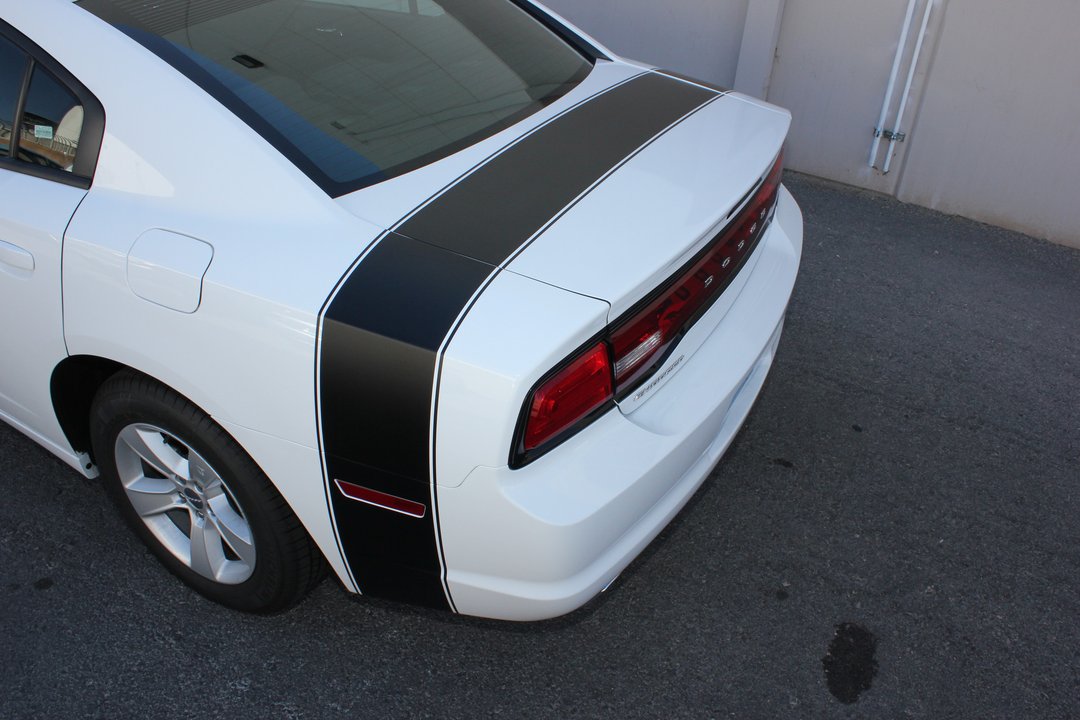 Dodge Charger Vinyl Stripe Kit (2011-2014) Thick Truck Stripe - RacerX Customs