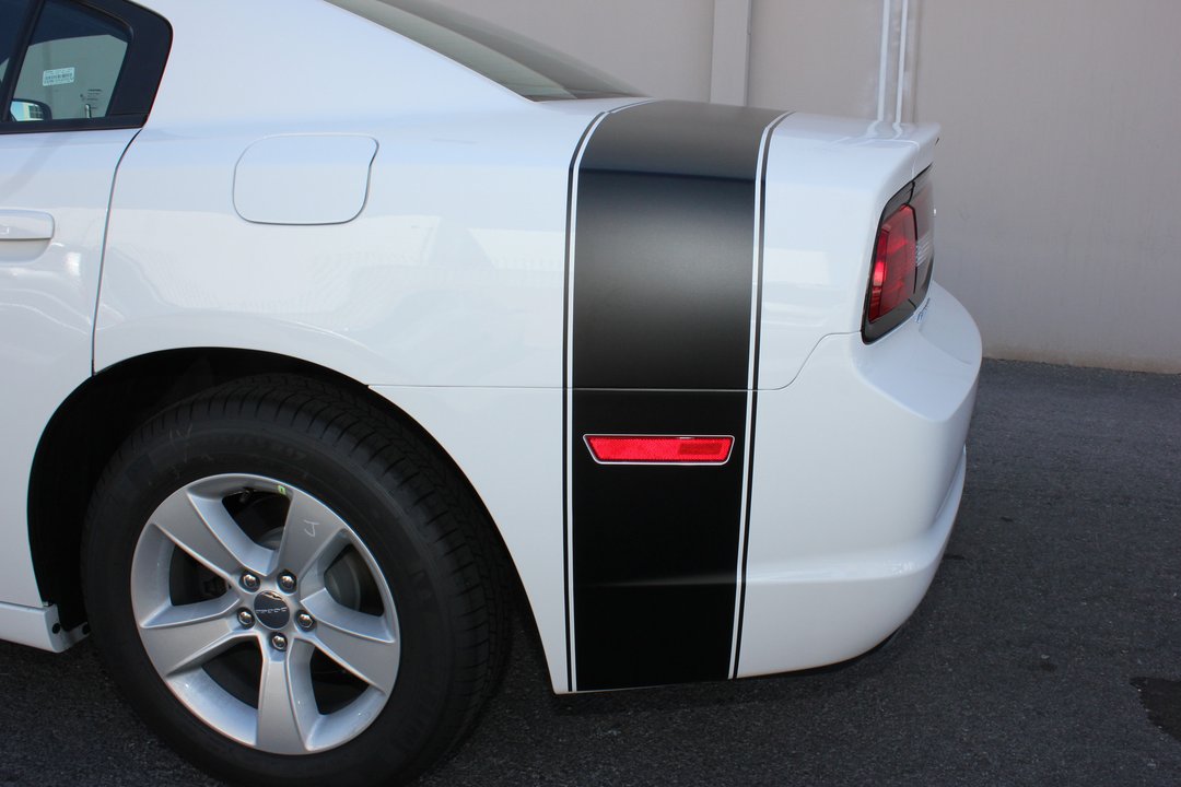 Dodge Charger Vinyl Stripe Kit (2011-2014) Thick Truck Stripe - RacerX Customs