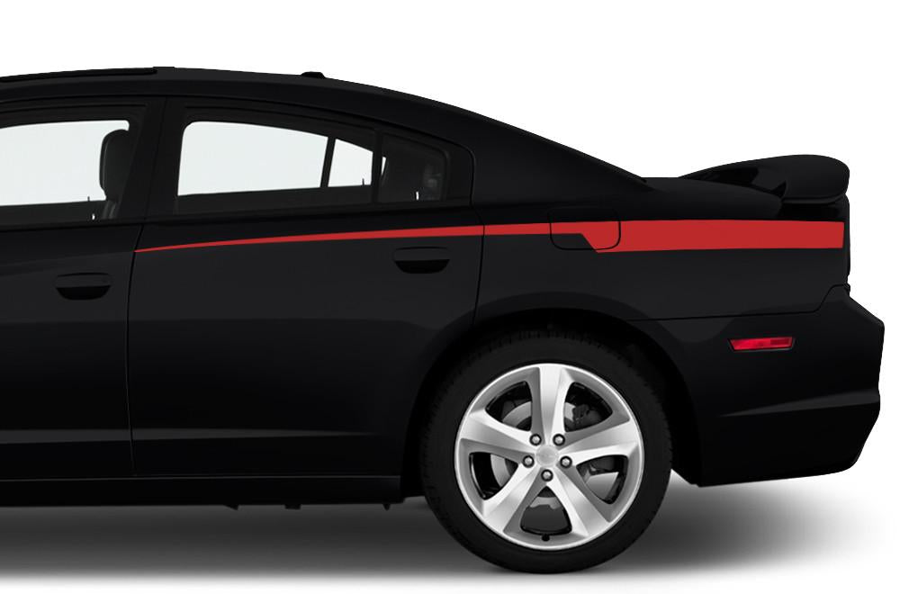 Dodge Charger Vinyl Stripes Kit (2011-2014) Rear Racing Stripes - RacerX Customs