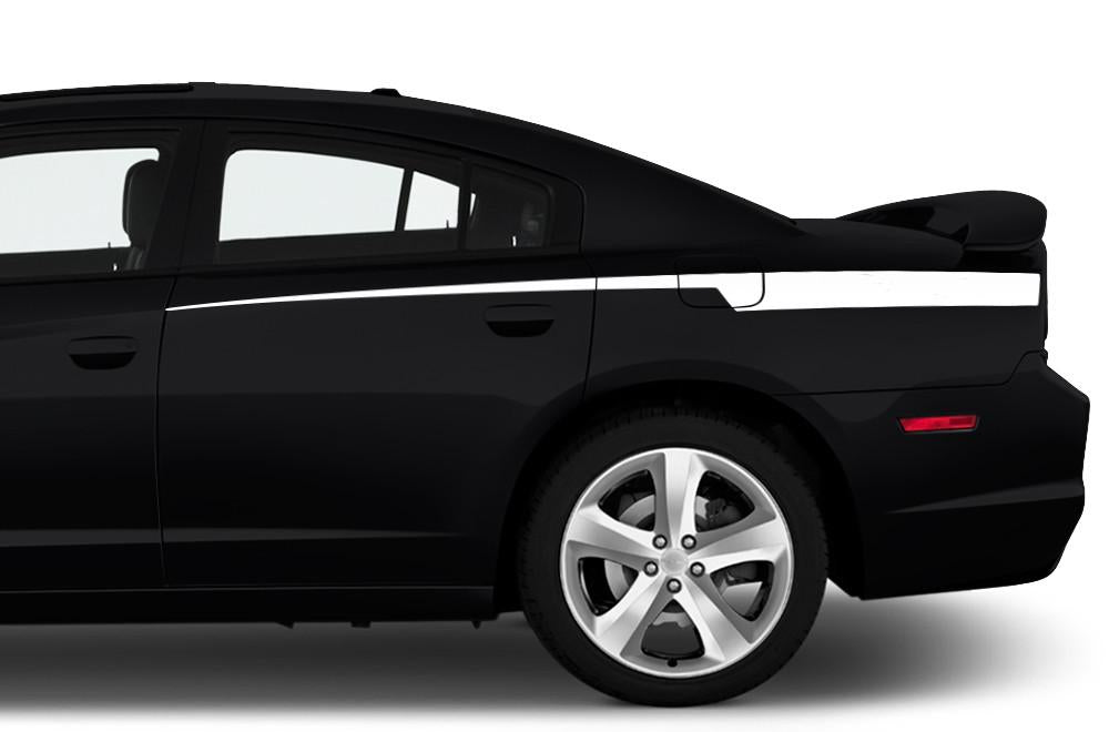 Dodge Charger Vinyl Stripes Kit (2011-2014) Rear Racing Stripes - RacerX Customs