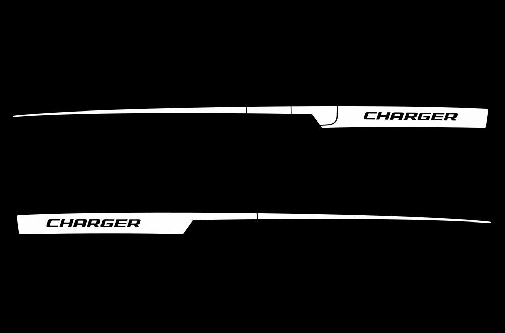 Dodge Charger Vinyl Stripes Kit (2011-2014) Rear Charger Stripes - RacerX Customs